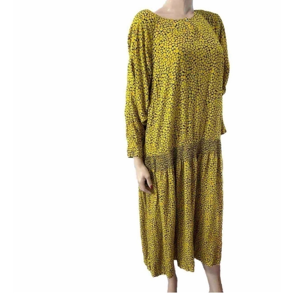 Vintage Nicole Miller maxi dress drop waist